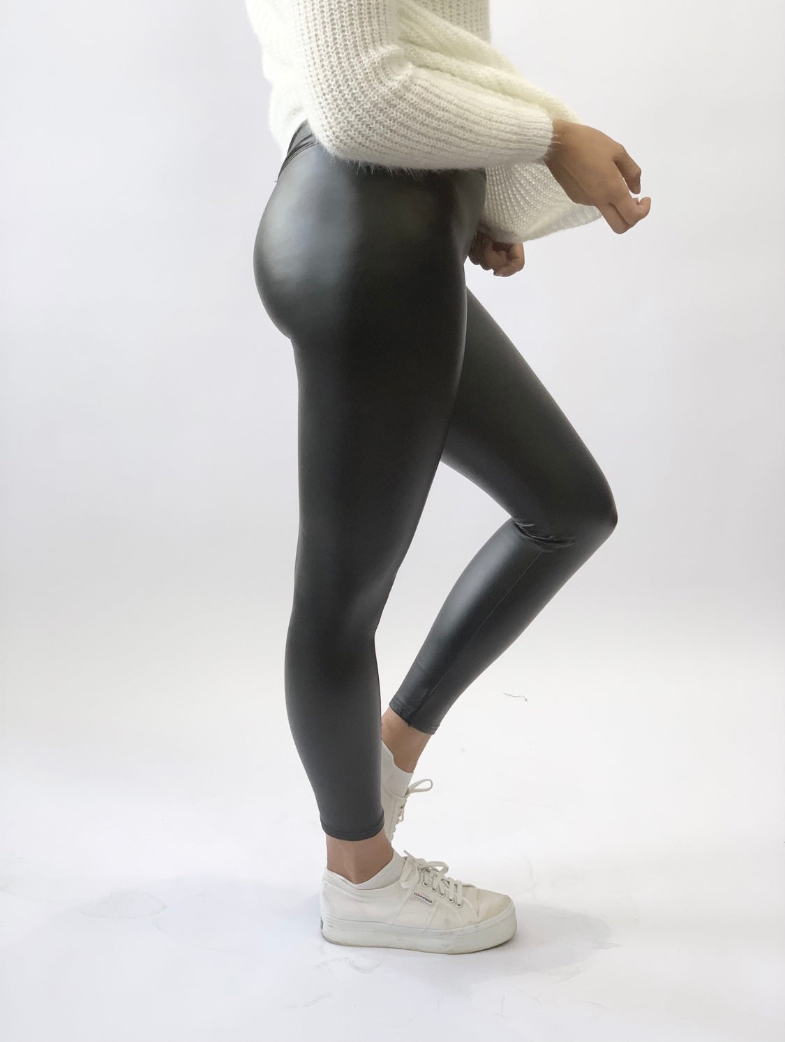 LEDERLEGGINGS SCHWARZ